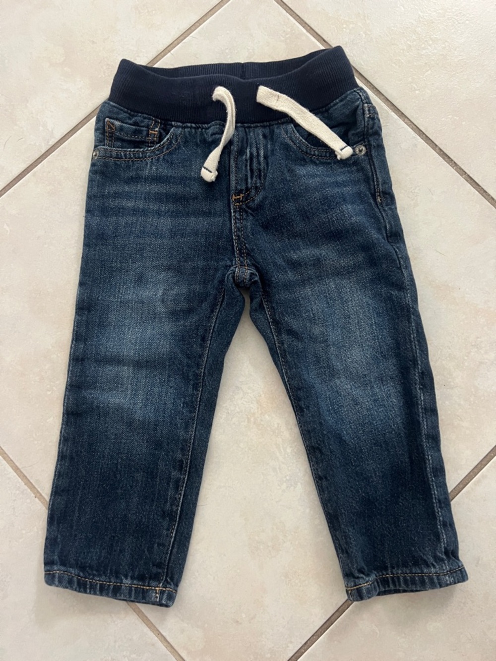GAP Navy and Dark Blue Kids Denim Jogger Pants